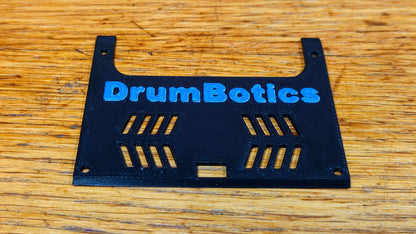 Top plate with the DrumBotics sign